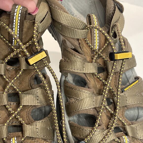 Keen Women's Whisper Sandals Coffee Liqueur/Keen Yellow Size 9 - Picture 10 of 10